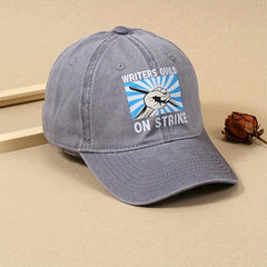 Anime On Strike Baseball Cap Washed Distressed Adjustable Dad Hats