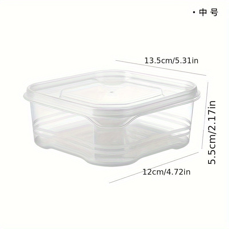4pcs Clear Food Storage Box With Locking Lid Sealed Storage Baskets
