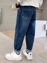 Boys Letter Pattern Denim Pants Kids Clothing Spring Autumn