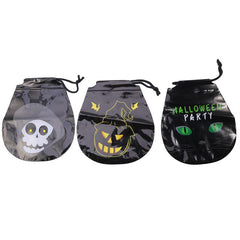 50 Pcs Halloween Drawstring Bag Pumpkin Candy Bag Snack Biscuit Gift Bag