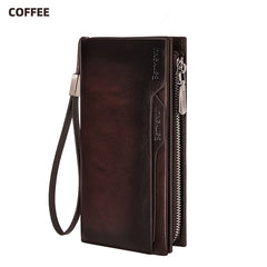 BANYANU Vintage Style Wallet Coffee Brown Yellow