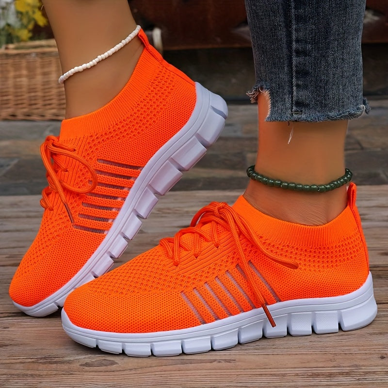 Women's Mesh Sneakers Lightweight Lace up Soft Sole Running Shoes
