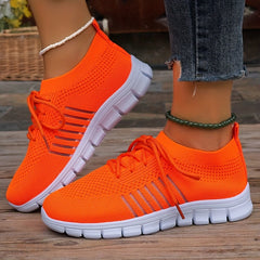Women's Mesh Sneakers Lightweight Lace up Soft Sole Running Shoes