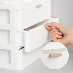 Plastic Desk Makeup Organizer with Drawer