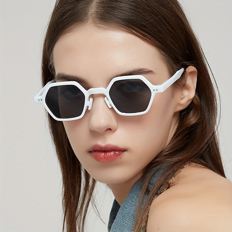 Y2K Geometric Sunglasses Rivet Anti Glare UV400