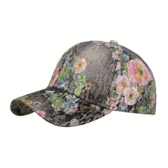 Vintage Lace Floral Baseball Cap Embroidery Sunscreen Dad Hats Adjustable