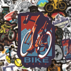 50 Pcs MTB Cyclist Stickers Outdoor Sports Car Travel Luggage Phone Guitar