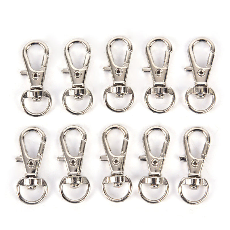 10pcs Mini Aluminum Keychain Snap Spring Clip Hook Carabiner