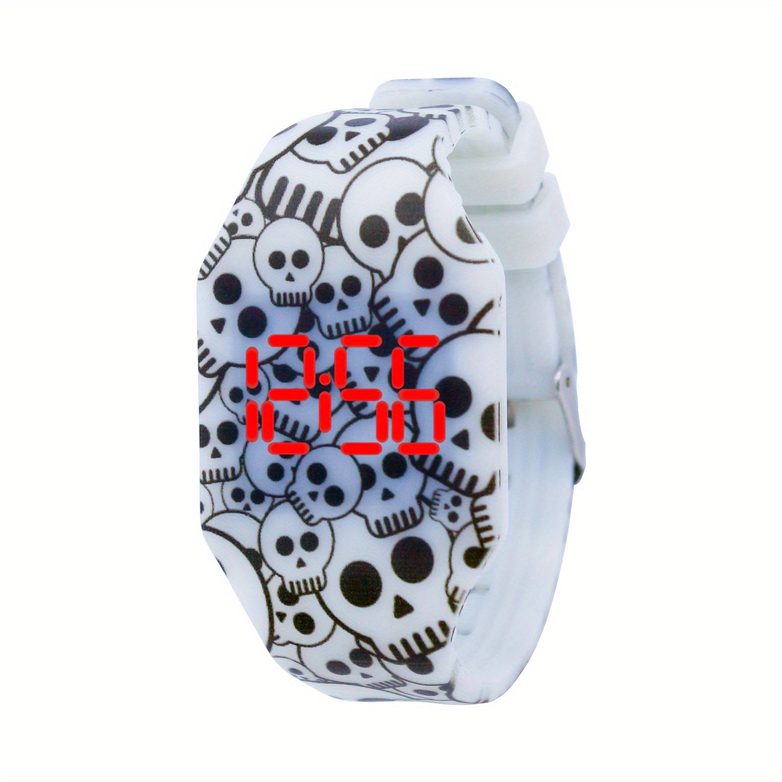 Teen Casual Digital Screen Silicone Watchband Multifunctional Electronic Watch