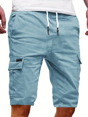 Classic Cargo Shorts Men's Casual Pocket Waist Drawstring Cargo Shorts