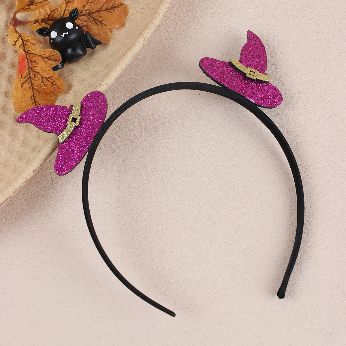 Halloween Headband Glitter Pumpkin Ghost Skull
