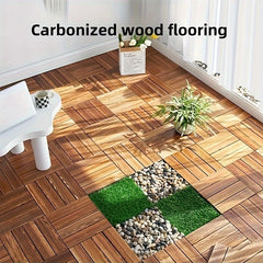 Anticorrosive Wood Flooring Outdoor Terrace Solid Wood Balcony Wooden Floor Mat