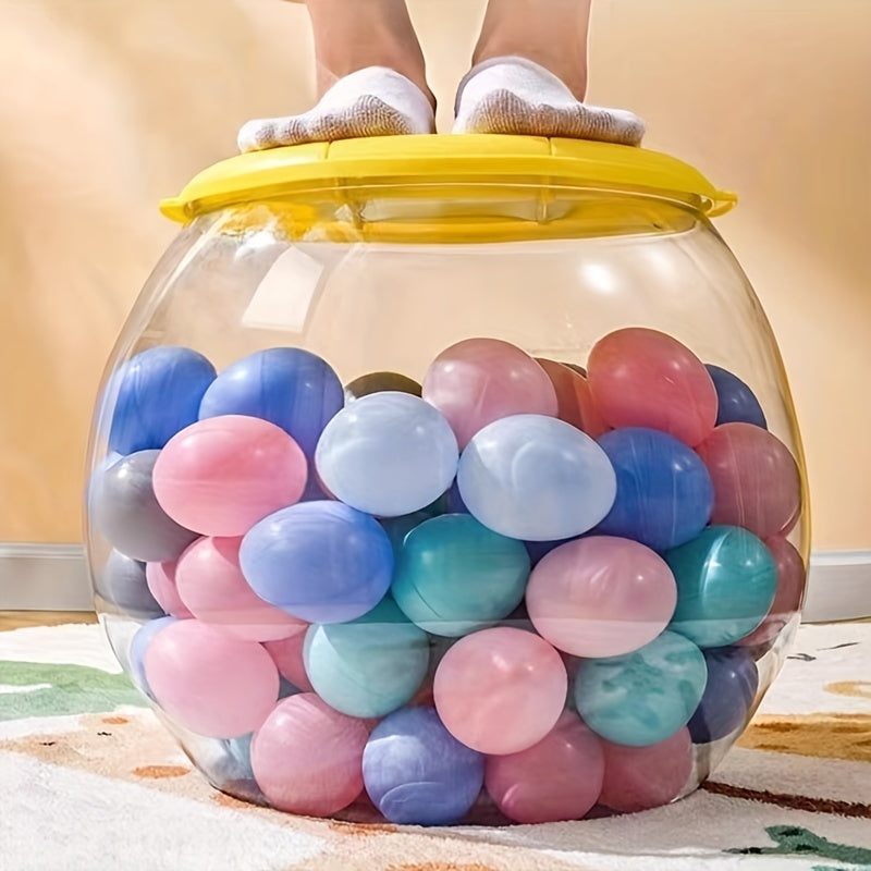 Transparent Plastic Round Stool Household Storage Box Kids Shoe Organizer