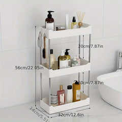 1pc Kitchen Gap Storage Shelf Toilet Narrow Small Storage Basket Cabinet