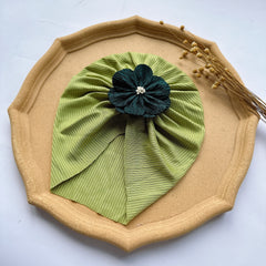 Baby Girls Solid Flowers Decor Cap Soft Hair Wrap Headband