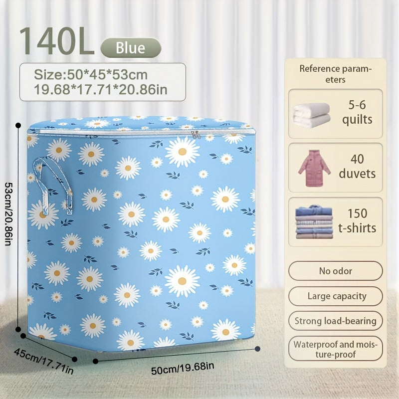 Floral Foldable Drawer Storage Bag Large Moving Bag Space Saver Organ