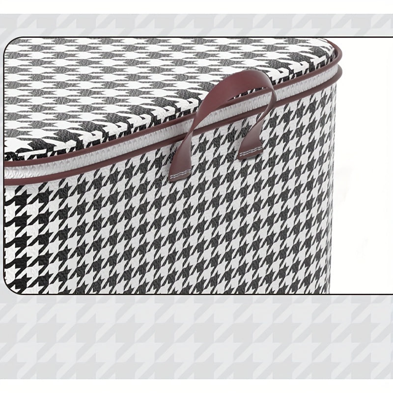 Large Folding Clothes Organizer with Zipper Handle for Bedding Storage