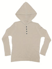 Long Sleeve Knitted Hoodies Casual Sweater