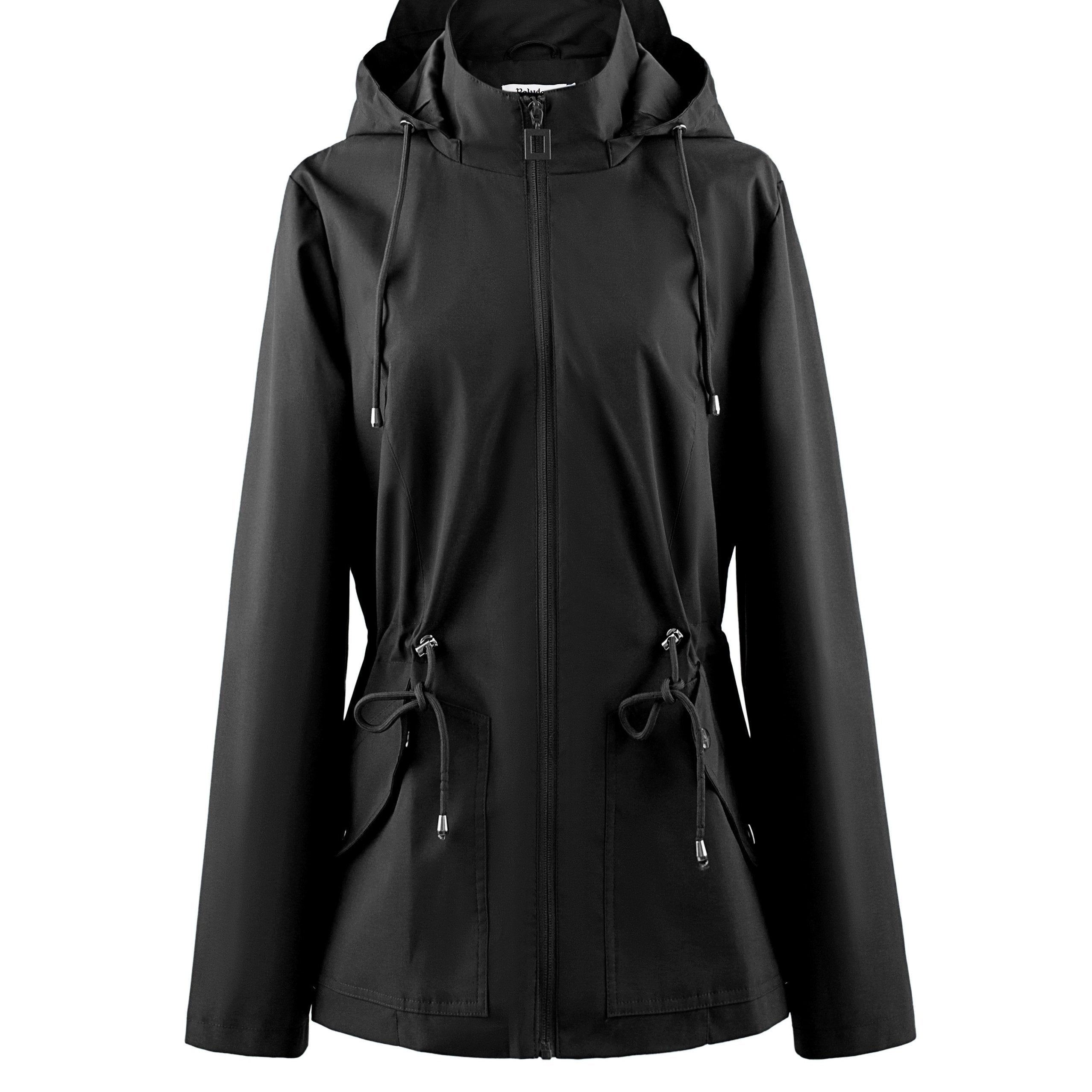 Women's Waterproof Windbreaker Raincoat Outdoor Hooded Jacket