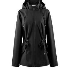 Women's Waterproof Windbreaker Raincoat Outdoor Hooded Jacket