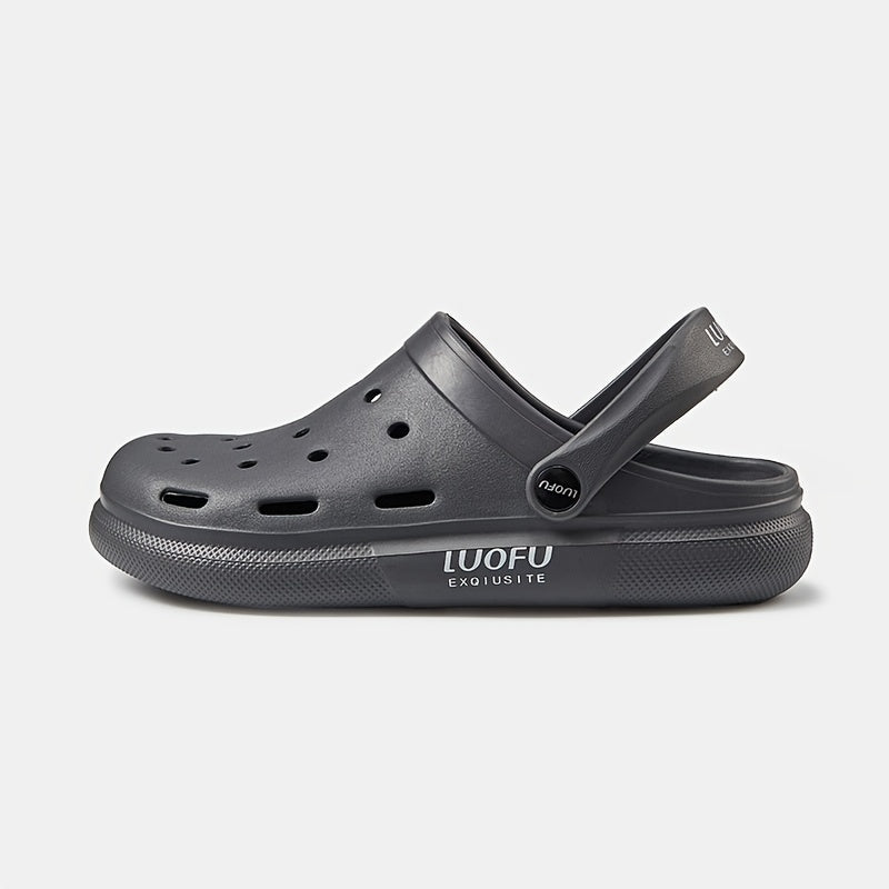 LUOFU Lightweight Non Slip Clogs Garden Sandals Grey