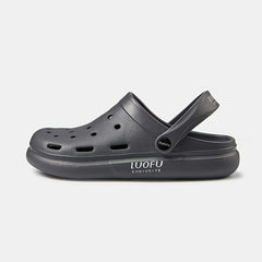 LUOFU Lightweight Non Slip Clogs Garden Sandals Grey