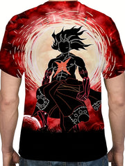 Anime 3D Print Men's Short Sleeve T-Shirt Summer Tees