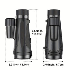 12x50 Waterproof ED Monocular Telescope - Zoom Capable, Lightweight Handheld
