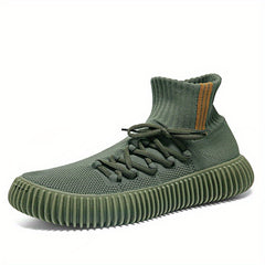Men's Lace up Sock Sneakers Lightweight Breathable Running Gym Shoes