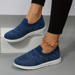 Women's Breathable Knit Sneakers Casual Slip On Outdoor Shoes