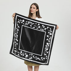 Retro Satin Silk Scarf Large Square Scarf Beach Party Headscarf Hair Scarf