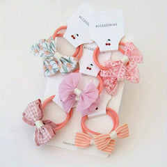10Pcs Colorful Bow Hair Ties for Baby Girls Toddler