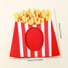 Yellow Fries Hat Fast Food Party Dress Up Costume Headgear