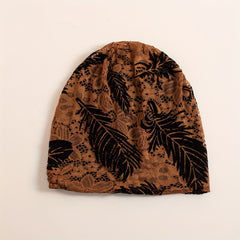 Feather Flower Lace Beanie Elastic Skull Hat Thin Breathable Casual Beanie Soft