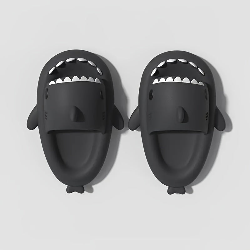 Boy's Cartoon Shark Lightweight Slippers for Indoor Outdoor Shower