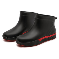 Women's Short Rain Boots Waterproof Slip on Non slip Shoes