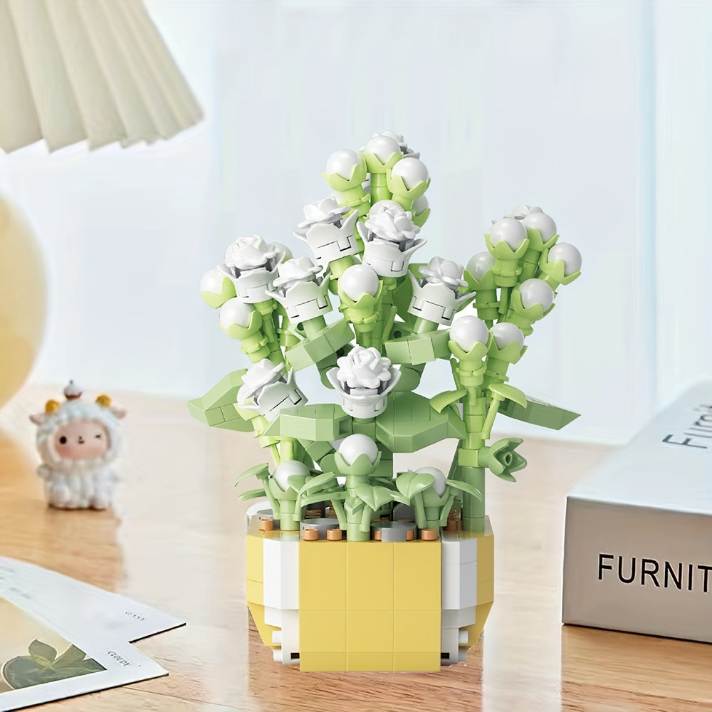 Educational Building Blocks Toy Birthday Party Gift Decoration Potted Plant
