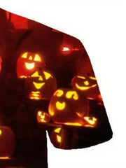 Kids Halloween Pumpkin Face 3D Print Casual T-shirt