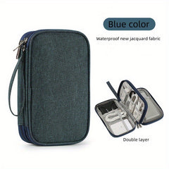Travel Cable Bag Pouch Double Layer Lightweight Organizer