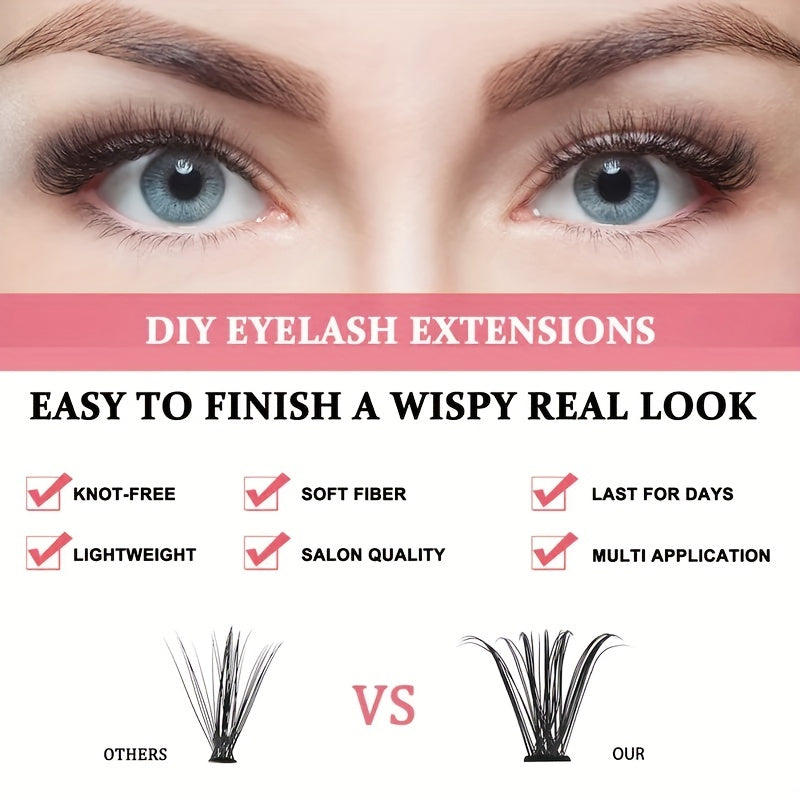 200 Clusters Natural Soft Faux Mink Hair Eyelashes