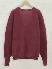 Surplice Neck Cross Front Sweater Long Sleeve Spring & Fall Women's Clothing