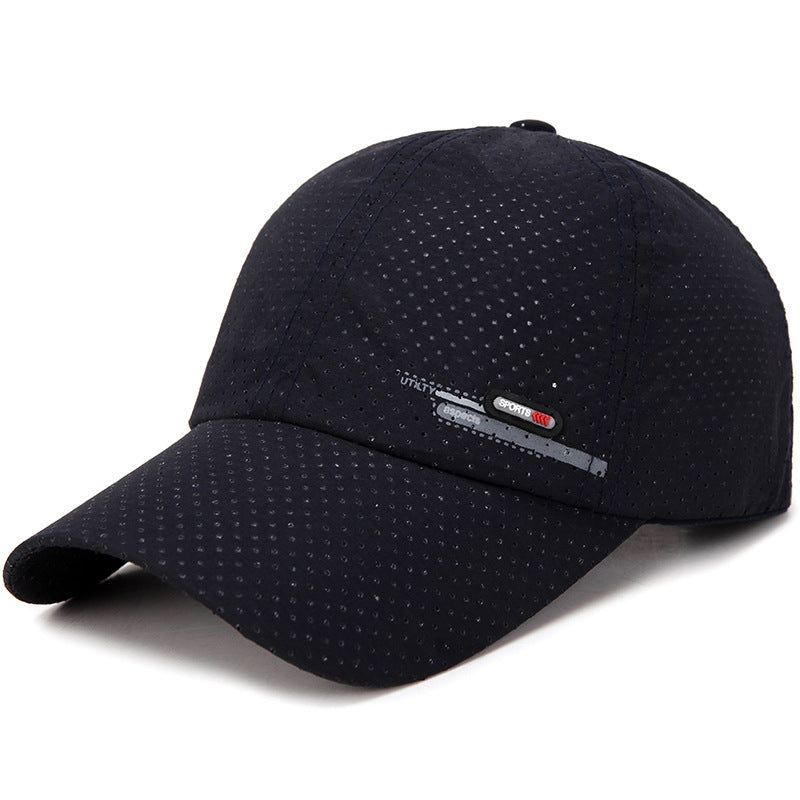 Summer Breathable Perforated Baseball Cap Adjustable Sports Cap