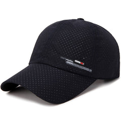 Summer Breathable Perforated Baseball Cap Adjustable Sports Cap