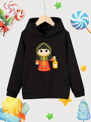Girl Lantern Print Cotton Hoodie Casual Top