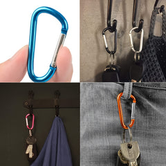24pcs Aluminum D Ring Carabiner Keychain for Outdoor Camping Hiking