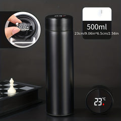 17oz Stainless Steel Insulated Water Cup with Temp Display and Leakproof