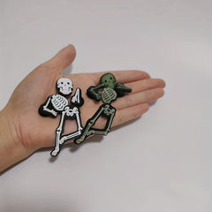 Skeleton PVC Charms For Shoes Light In Night Jibitz For Sandals