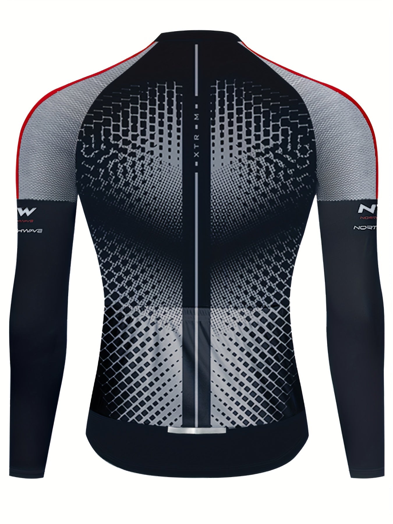 Geometric Pattern Men's Zip Up Cycling Jersey
