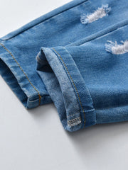 Boys Distressed Ripped Casual Jeans