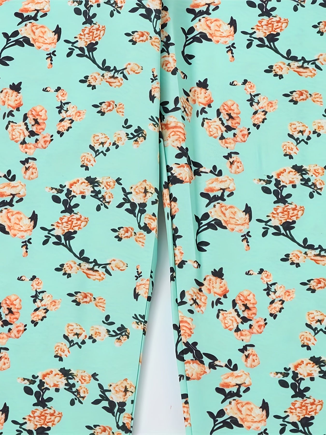 Girls Flower Print Suspender Romper Summer Beach Jumpsuit